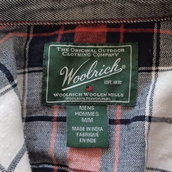 Woolrich Cotton Flannel Shirt Men's Medium Red Plaid Countryside Workwear - Picture 5 of 5